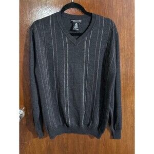 Marco Fiori Men's sz L V Neck Made in Italy 100% Merino Wool